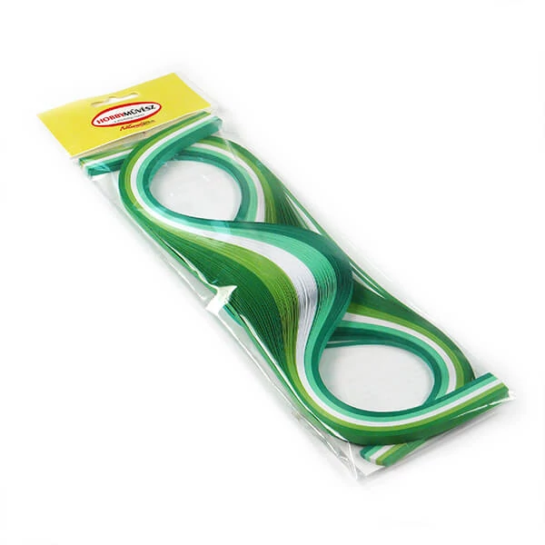 Hobbyművész Quilling papírcsík, 80 g - erdő-mező, 3 mm/6 mm, 300 db