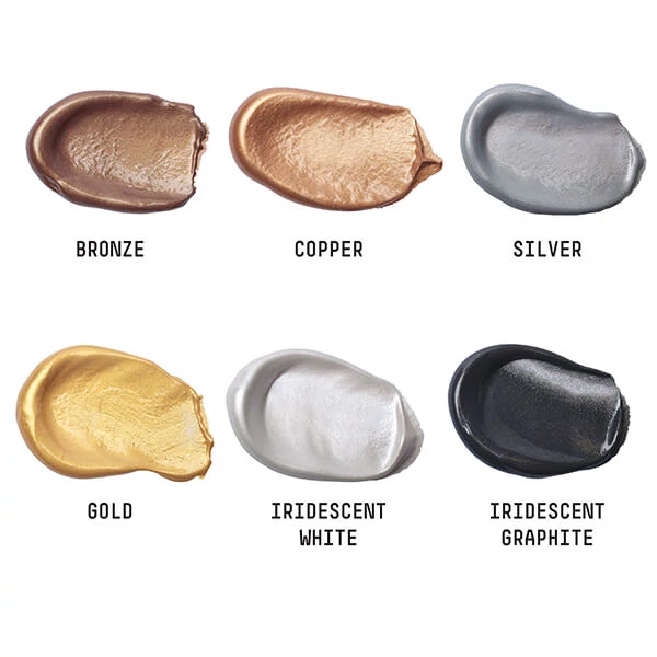 Liquitex Basics akrilfesték készlet - 6x22 ml, metál és irizáló színek