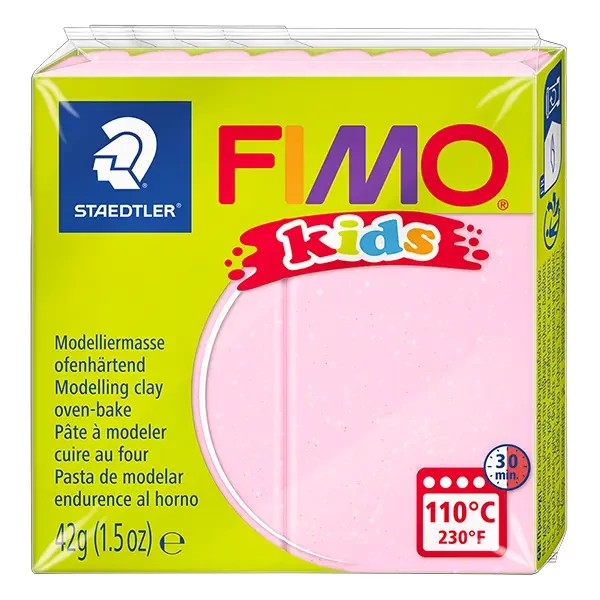 FIMO Kids süthető gyurma, 42 g - gyöngyház rózsaszín (8030-206)