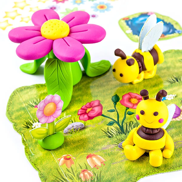 FIMO Kids süthető gyurma készlet, Form & Play - 4x42 g - méhek minta