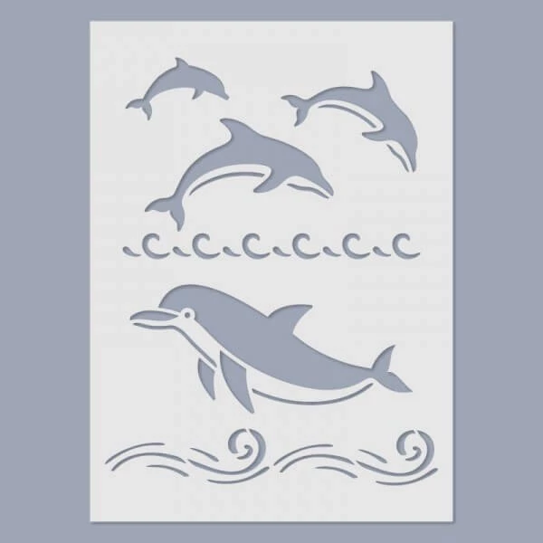 Stencil, 15x20 cm - Delfin 01
