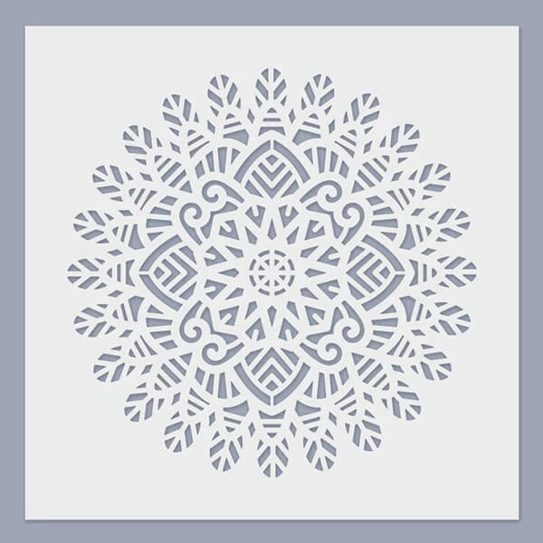 Stencil, 24,5x24,5 cm - Mandala 02