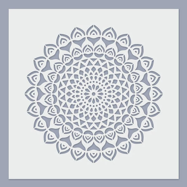 Stencil, 24,5x24,5 cm - Mandala 07
