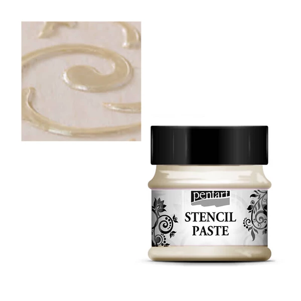 Pentart stencilező paszta, 50 ml - gyöngyház, vanília