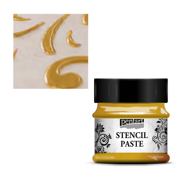 Pentart stencilező paszta, 50 ml - metál, arany