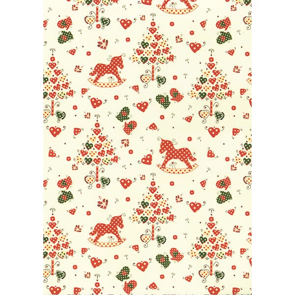 Tassotti decoupage papír - szív fenyőfák