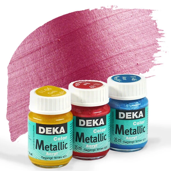 Deka Color Metallic metál akrilfesték 25 ml - 29 pink
