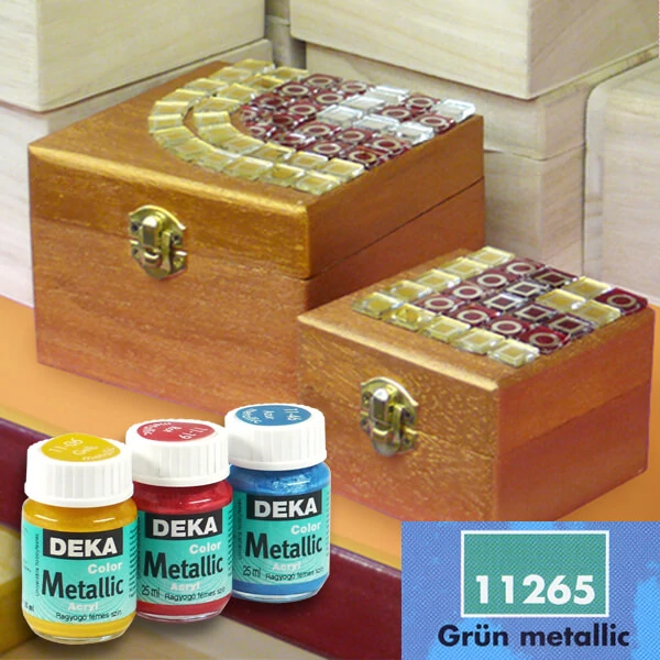 Deka Color Metallic metál akrilfesték 25 ml - 65 zöld