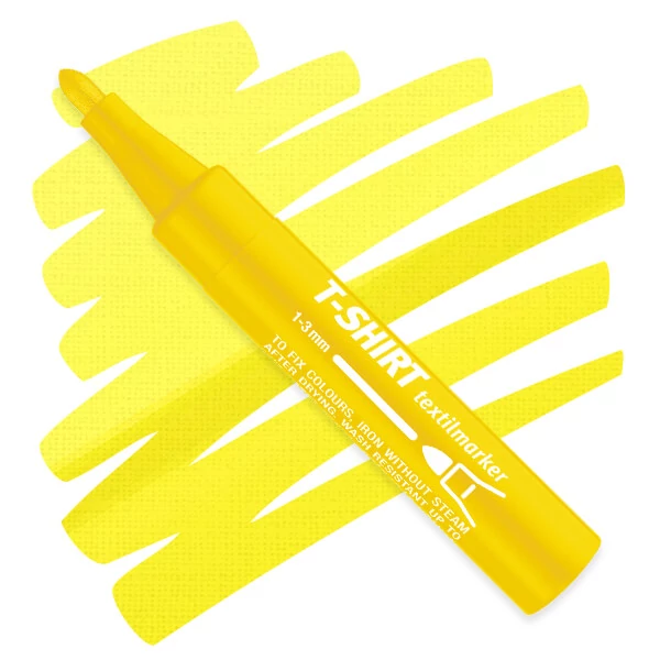 T-Shirt textilmarker - fluor sárga, 25