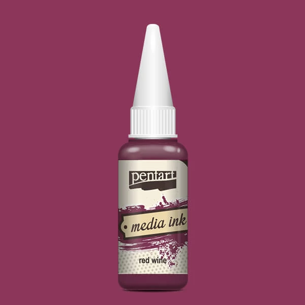 Pentart Media ink, tintafesték, 20 ml - vörösbor