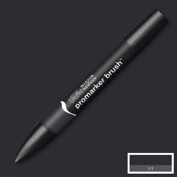 Promarker Brush kétvégű alkoholos ecsetfilc - XB, black