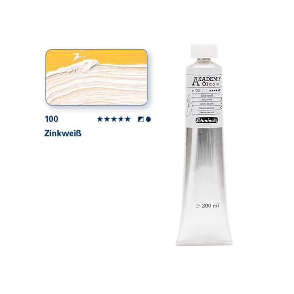 Schmincke Akademie olajfesték, 200 ml - 100, zinc white
