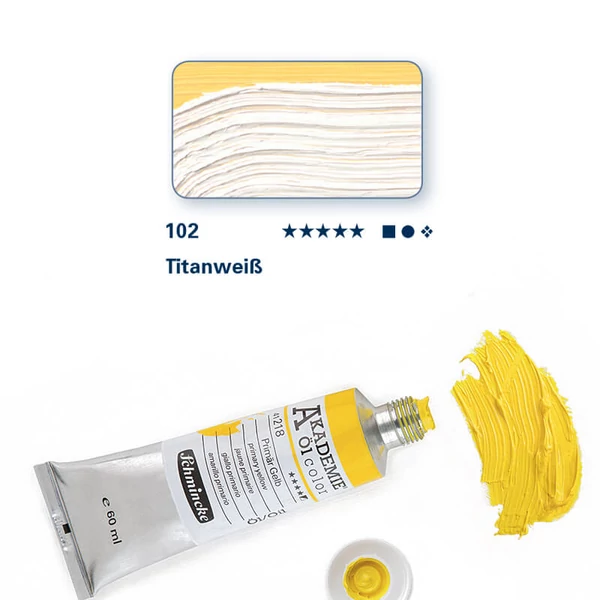 Schmincke Akademie olajfesték, 60 ml - 102, titanium white