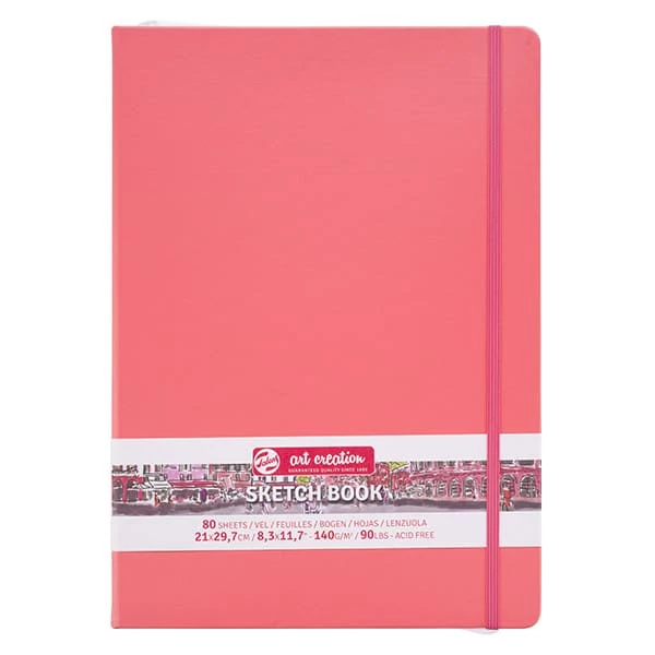 Talens Art Creation Sketch Book rajz- és vázlatfüzet, 140 g, 80 lap - A4, korall