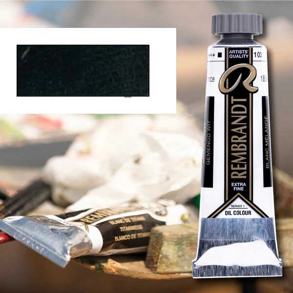 Talens Rembrandt olajfesték, 40 ml - 701, ivory black