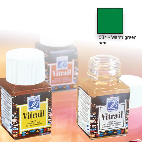 Vitrail gyantaalapú üvegfesték, 50 ml - melegzöld
