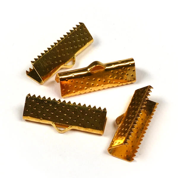 Szalagvégzáró, 20 mm, 4 db - aranyszínű