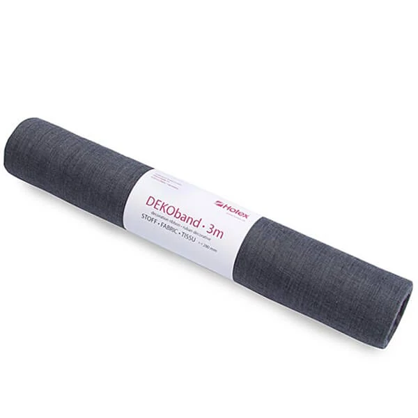 Textil asztali futó, asztalközép, 28 cm, 3 méter - 85 antracit