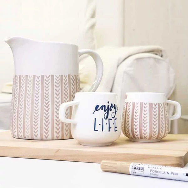Üveg- és porcelánfilc készlet, Kreul Chalky