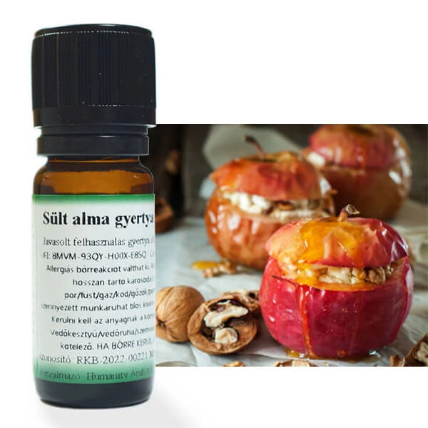 Illóolaj gyertyához, 10 ml - sült alma gyertyaillat