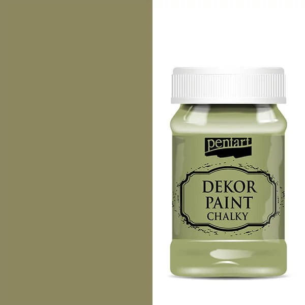 Pentart Dekor Paint Chalky krétafesték, 100 ml - olíva