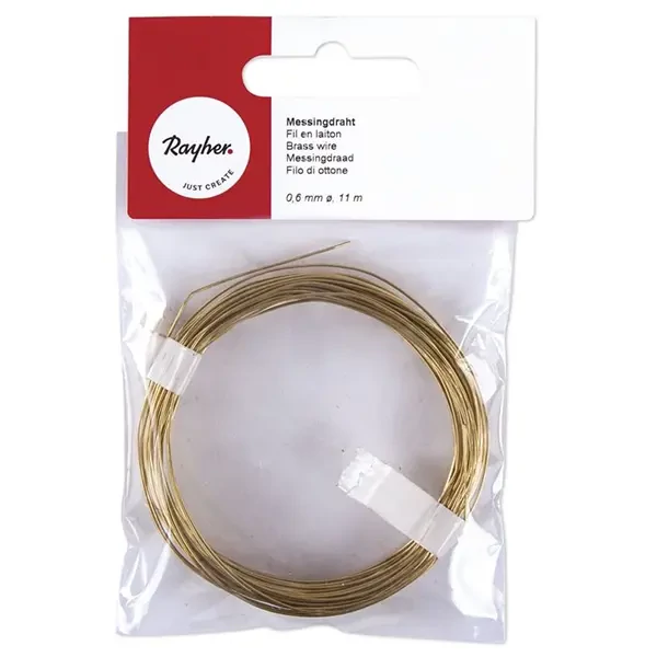 Ékszer drót, 0,6 mm, 11 m - sárgaréz