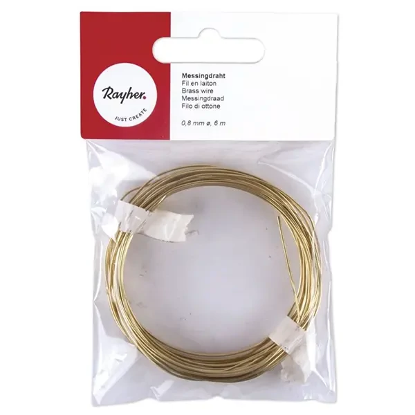 Ékszer drót, 0,8 mm, 6 m - sárgaréz