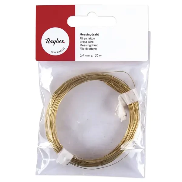 Ékszer drót, 0,4 mm, 20 m - sárgaréz