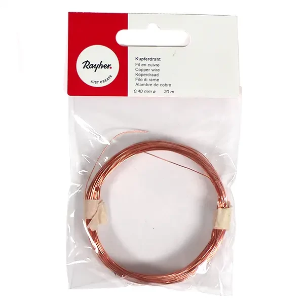 Ékszer drót, 0,4 mm, 20 m - réz