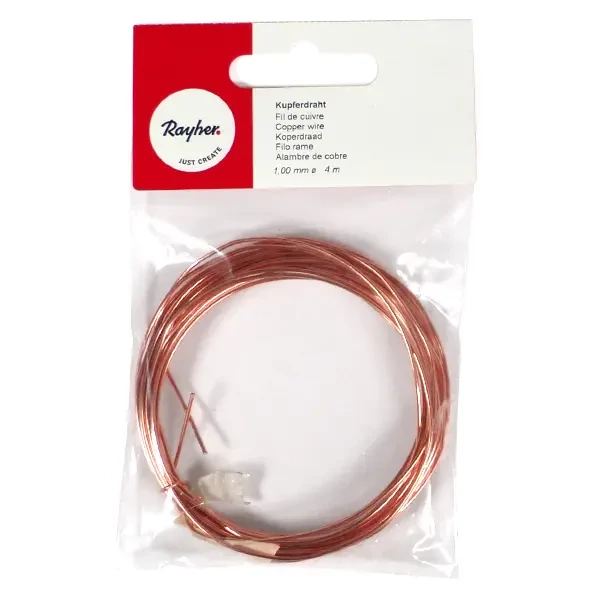 Ékszer drót, 1 mm, 4 m - réz