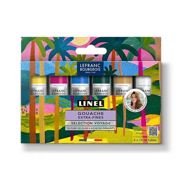 L&B Linel extra fine gouache festék készlet, 6x14 ml - Voyage