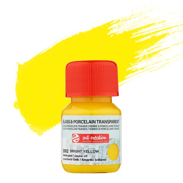 Art Creation üveg- és porcelánfesték, transzparens, 30 ml - 2002 bright yellow
