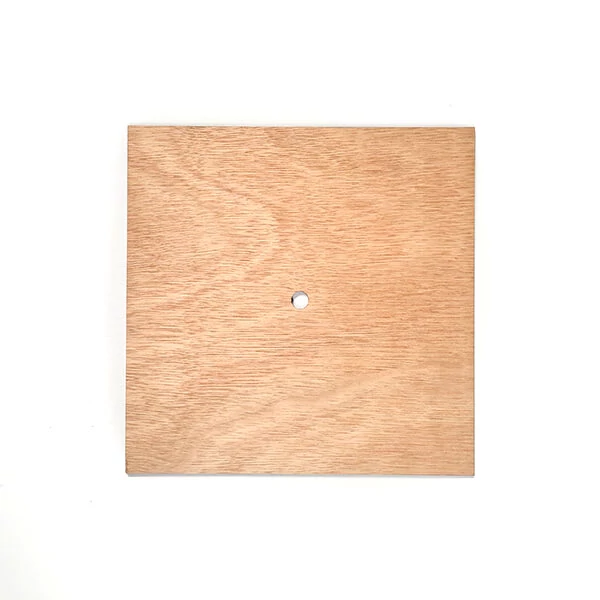 Fa óralap - négyzet, 20 cm