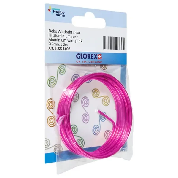Alumínium drót, 2 mm, 2 m - pink