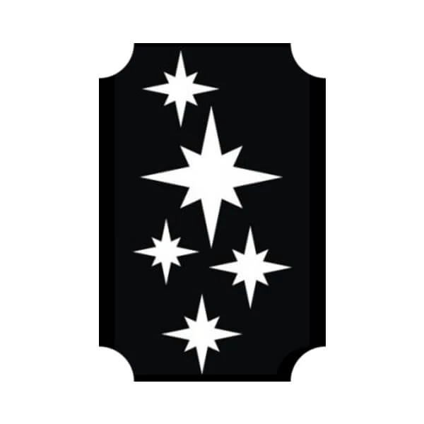 Tetováló sablon, öntapadós stencil - Csillag 04