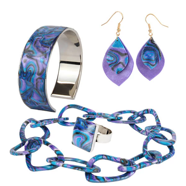 Fimo Effect süthető gyurma készlet, 4x25 g - Abalon design, Abalone Design