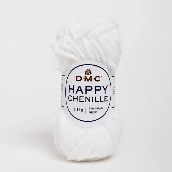 DMC Happy Chenille amigurumi zseníliafonal, 15 g - 20, fehér