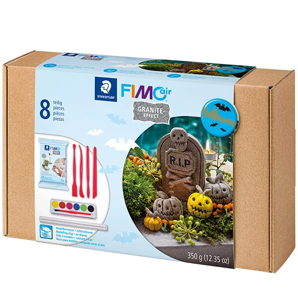 FIMO Air Gránit effect Halloween Set gyurma készlet, 350 g kiegészítőkkel