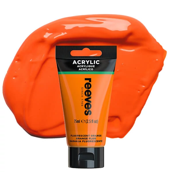 Reeves akrilfesték, 75 ml - fluorescent orange