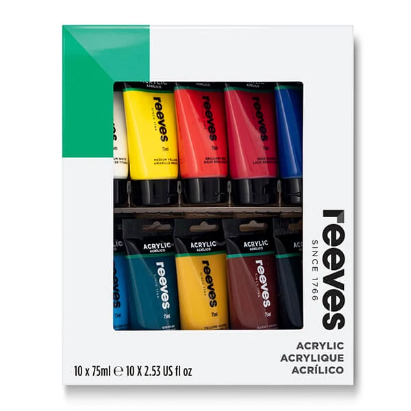 Reeves akrilfesték készlet, 10x75 ml
