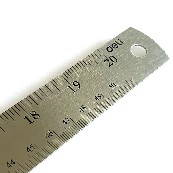 DELI acél vonalzó - 50 cm, 20 inch