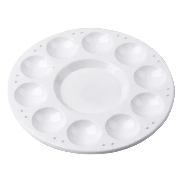 Műanyag festőpaletta - 17 cm, kerek