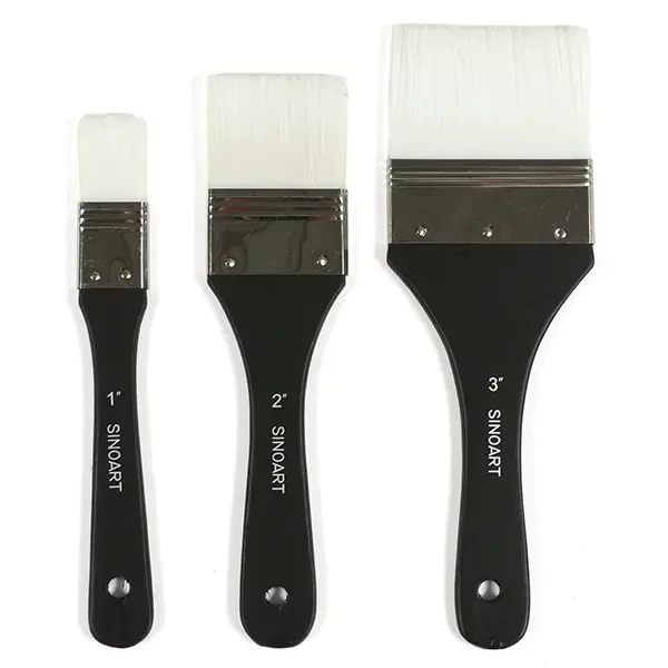 Szintetikus lakkozó ecset - 3 db (1-2-3)