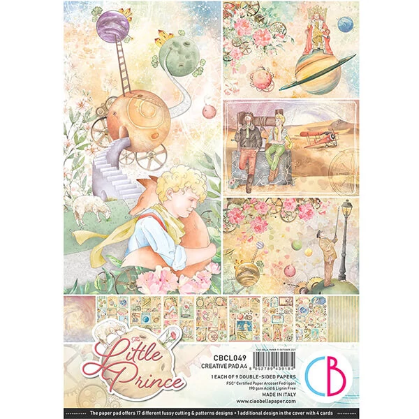 Ciao Bella scrapbook papírkészlet, A4, 9 ív - A kis herceg Creative Pad