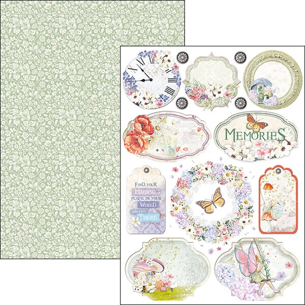 Ciao Bella scrapbook papírkészlet, A4, 9 ív - Elvarázsolt föld Creative Pad