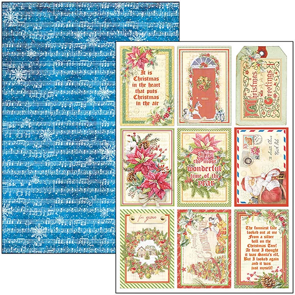Ciao Bella scrapbook papírkészlet, A4, 9 ív - Kedves Mikulás Creative Pad