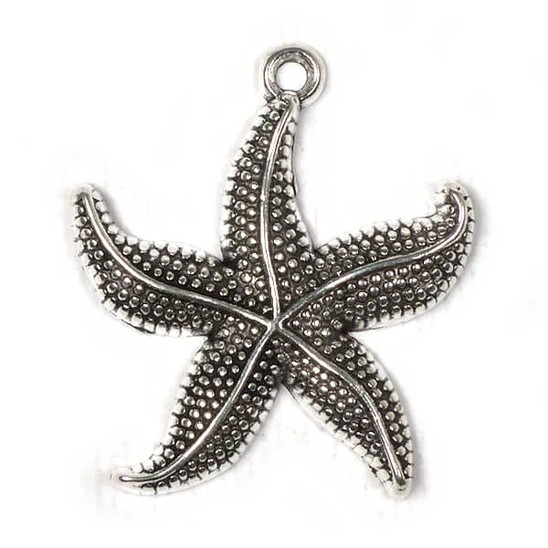 Charm fémdísz, 3 db - tengeri csillag