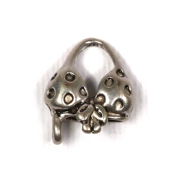 Charm fémdísz, 3 db - bikini felső, 3D