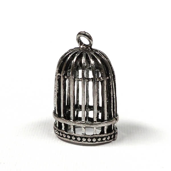 Charm fémdísz, 1 db - kalitka, 3D