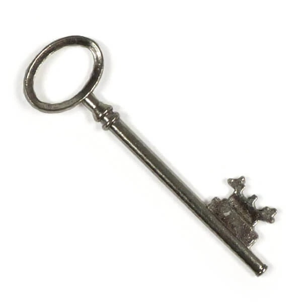 Charm fémdísz, 1 db - kulcs